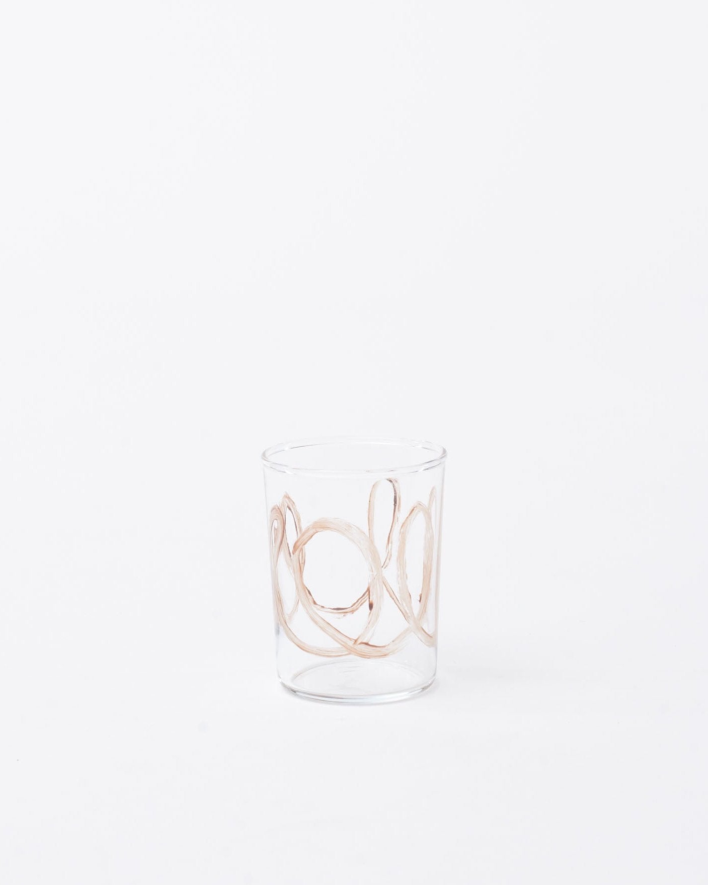 Glass burgundy swirl design in white background