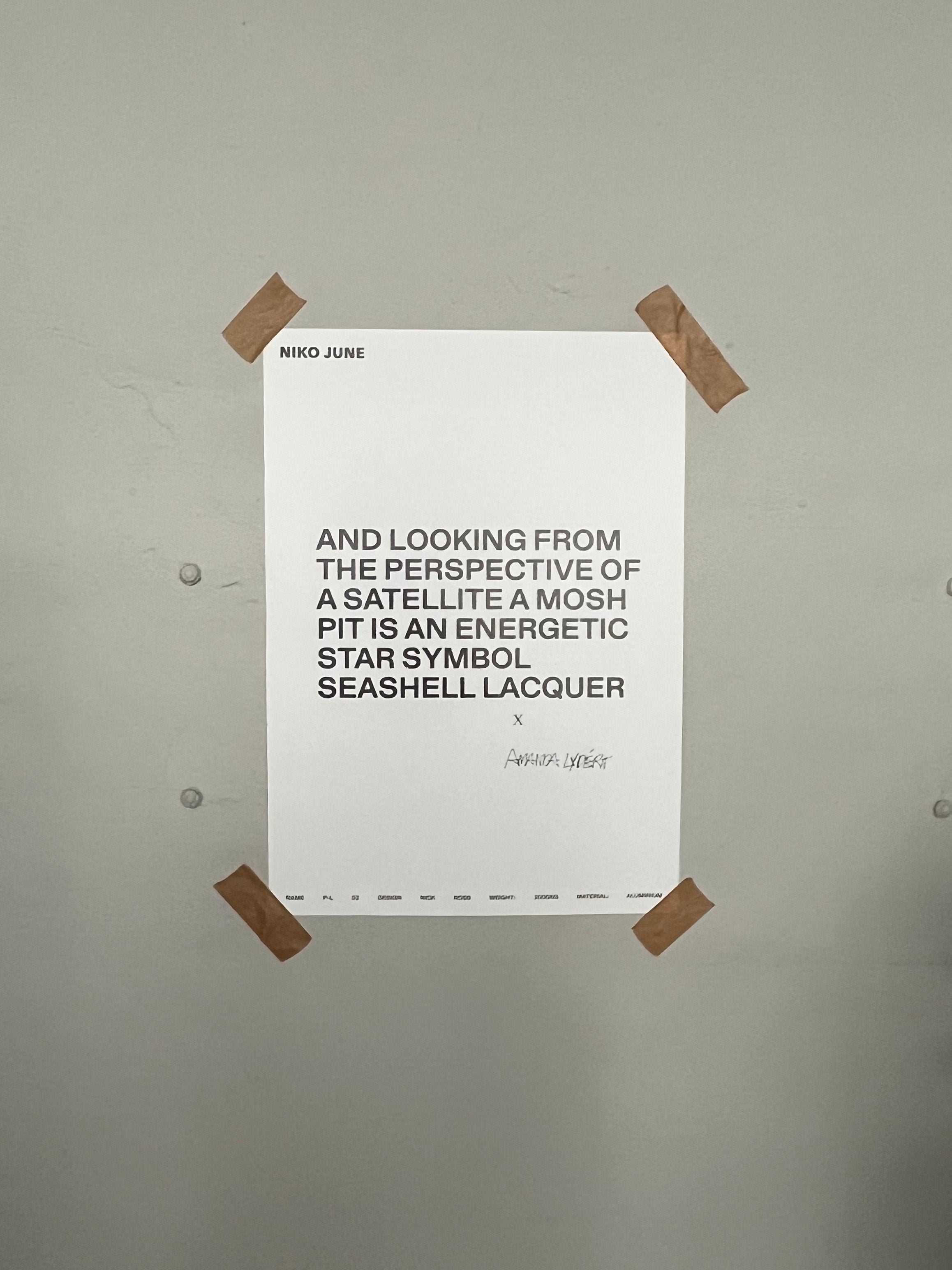 NIKO JUNE POSTER 50 x 70 CM