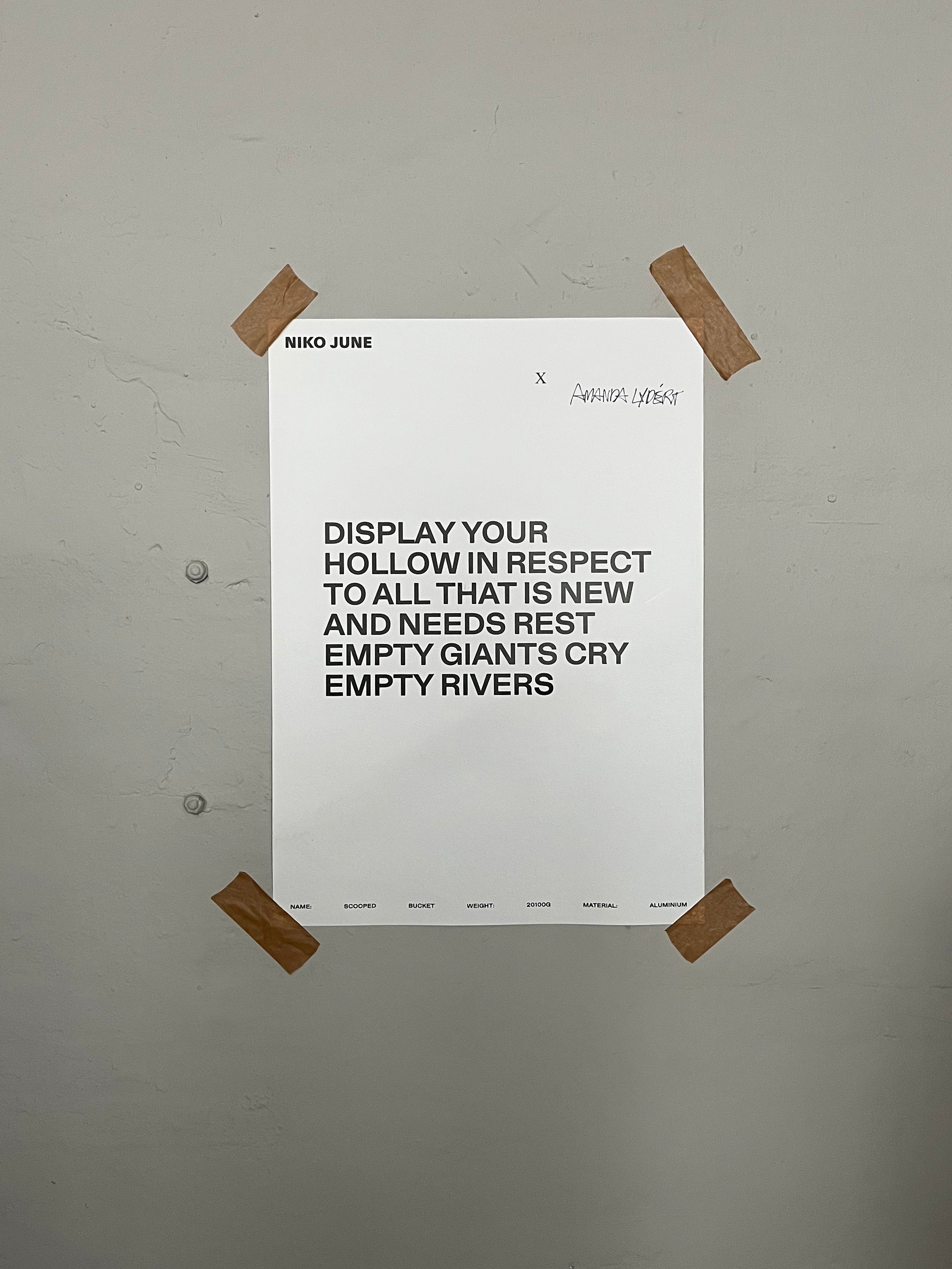 NIKO JUNE POSTER 50 x 70 CM